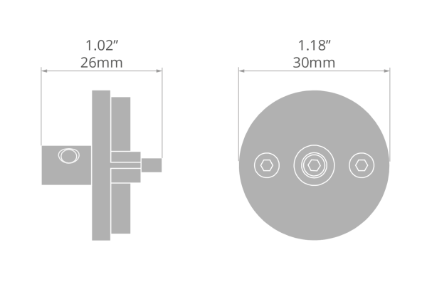 Endkappe zum Schutz der integrierten Elektronik